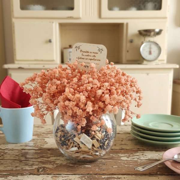 Centro tavola profumato  b con fiori stabilizzati  b   b PINK DREAM  b